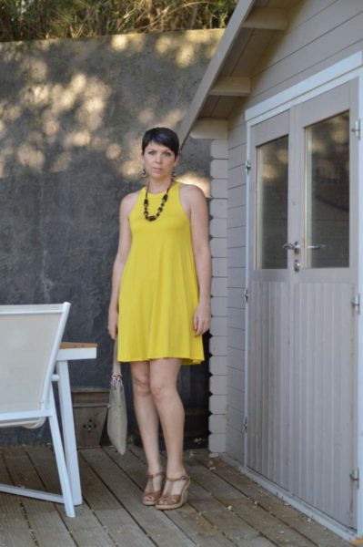 Dressing for the heat: mustard yellow summer dress