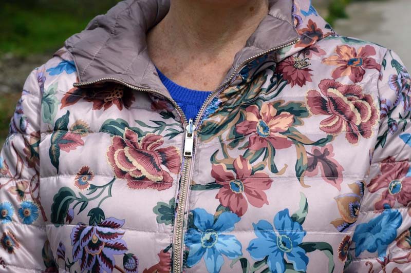 floral down Massimo Dutti jacket