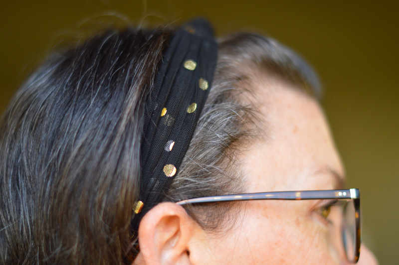 Black and gold headband
