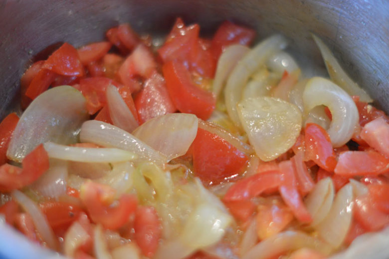 Onion and tomato