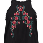 BooHoo embroidered top