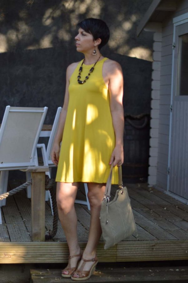 Dressing for the heat mustard yellow summer dress