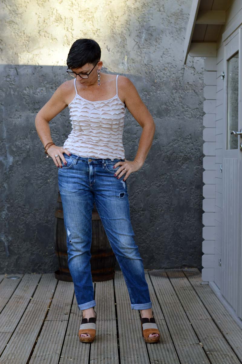 ruffles and jeans