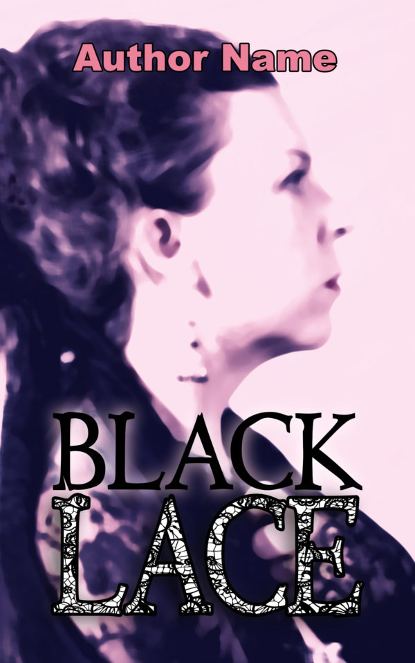 Black Lace premade book cover Suzy Turner
