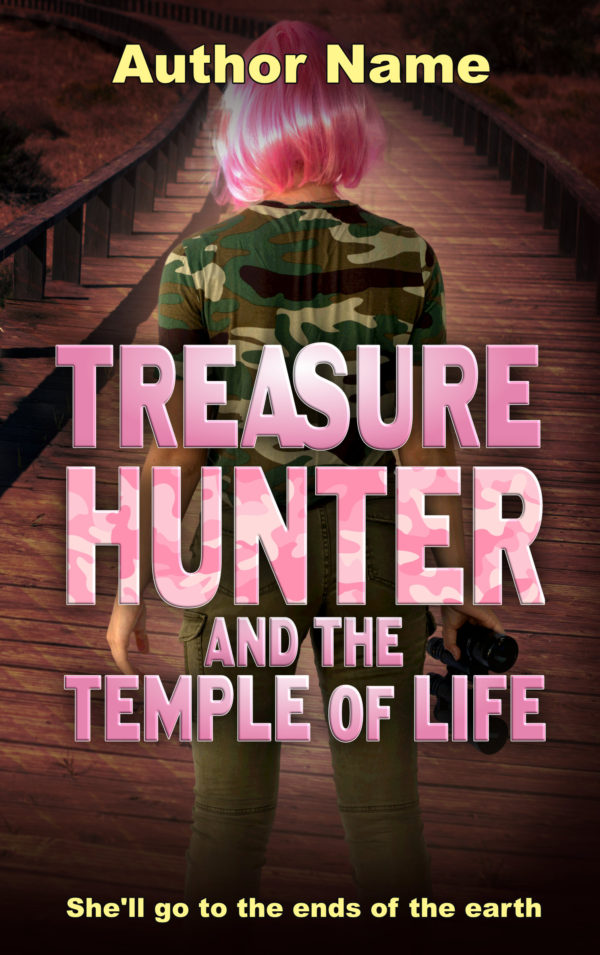 Treasure Hunter and the Temple of Life premade book cover