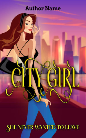 City Girl premade book cover
