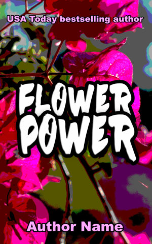 Flower Power premade book cover