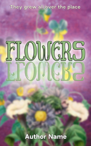 Flowers premade book cover