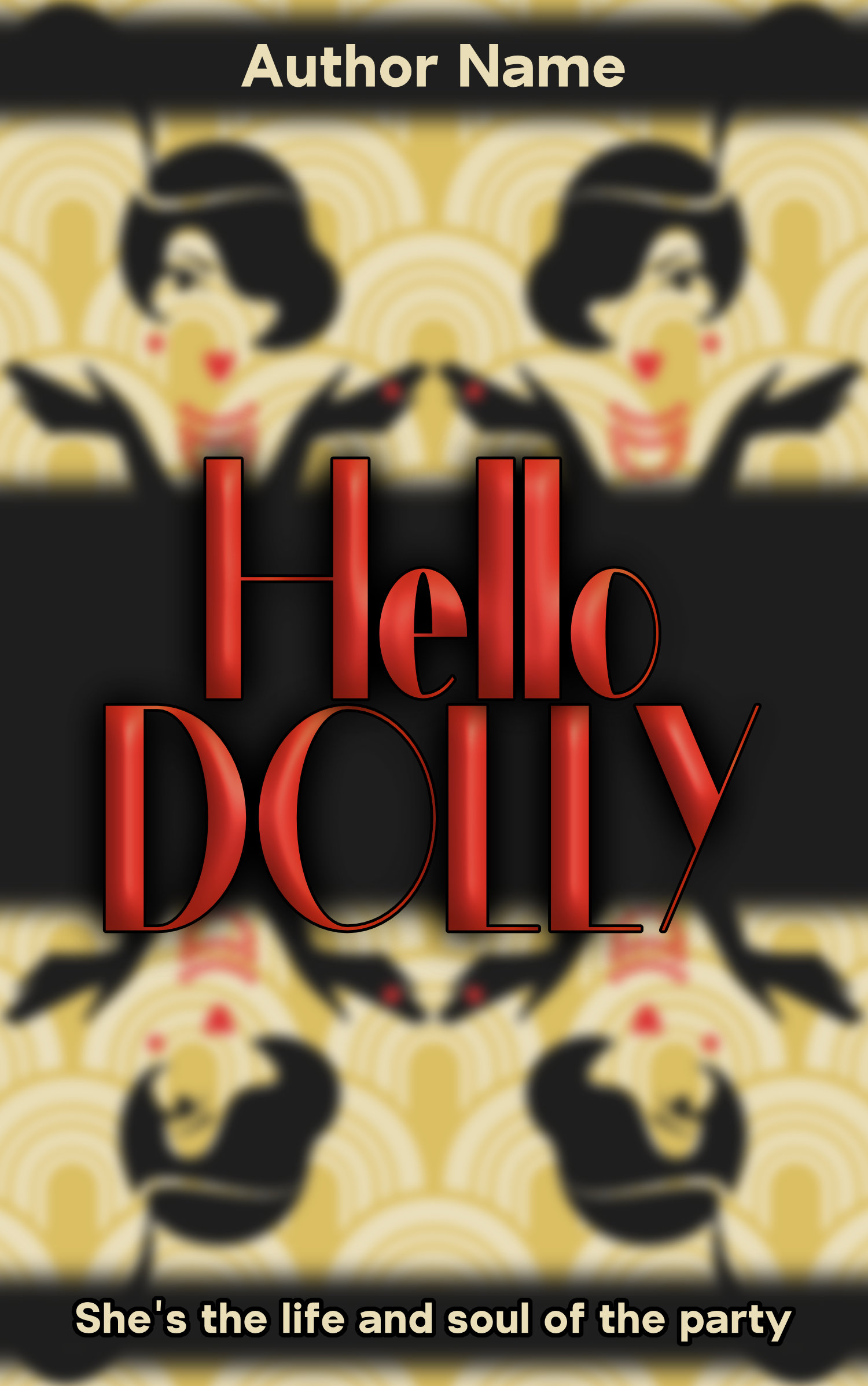 Hello Dolly premade book cover Suzy Turner