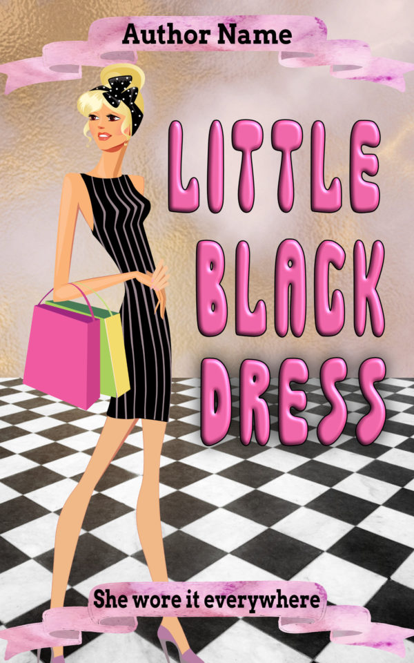 Little Black Dress premade book cover