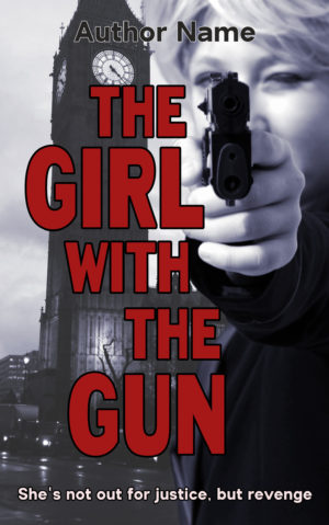 The Girl with the Gun premade book cover