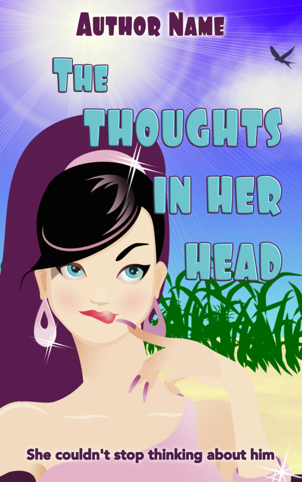 The Thoughts in Her Head premade book cover