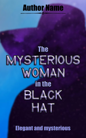 The Mysterious Woman in the Black Hat premade book cover