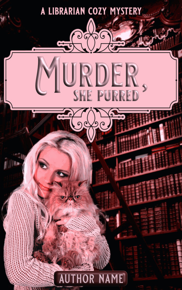 Murder She Purred premade book cover