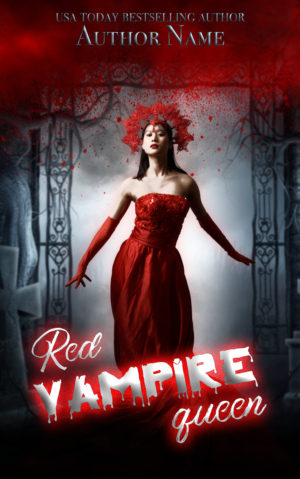 Red Vampire Queen premade book cover