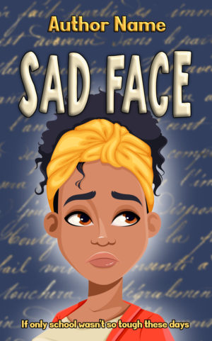 Sad Face premade book cover
