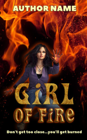 Girl of Fire premade book cover